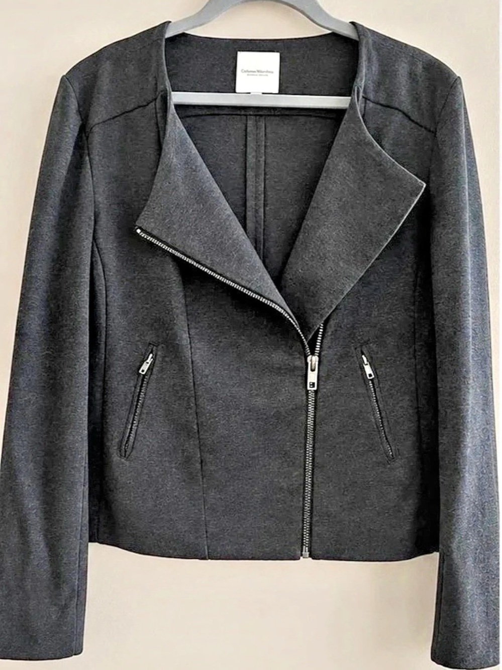 Catherine Malandrino Runway Style Moto Jacket Black XXL